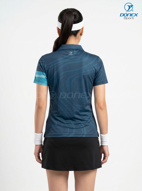 Áo thể thao nữ AC-3866-12-01 Navy phối trắng